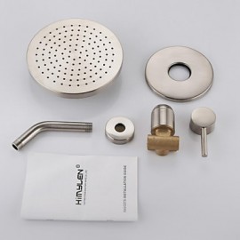 Shower Tap Contemporary Rain Shower Brass Nickel Brushed