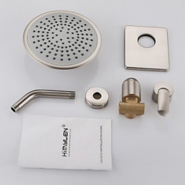 Shower Tap Contemporary Rain Shower Brass Nickel Brushed