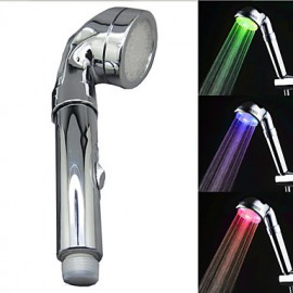 3-Color Temperature Detectable LED Color Changing Hand Shower(Boost Can Be Closed)