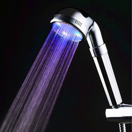 3-Color Temperature Detectable LED Color Changing Hand Shower(Boost Can Be Closed)