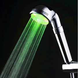 3-Color Temperature Detectable LED Color Changing Hand Shower(Boost Can Be Closed)