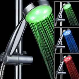 Gradually Flash Seven Colors ABS LED Color Changing Hand Shower