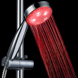 Red ABS LED Color Changing Hand Shower