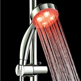 Red ABS LED Color Changing Hand Shower