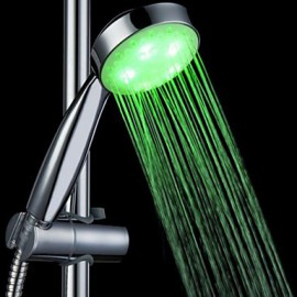 Green ABS LED Color Changing Hand Shower