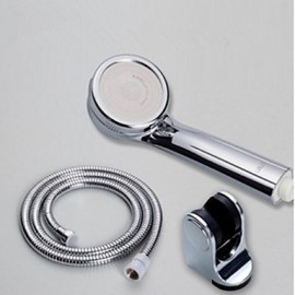 Sprinkler Water-saving Handheld Super pressurized Bath Shower Nozzle Sprayer Plus 1.5 m stainless steel hose And base