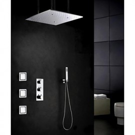 Shower Tap Contemporary LED / Thermostatic / Rain Shower / Sidespray / Handshower Included Brass Chrome