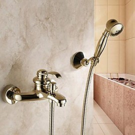 Shower Tap / Bathtub Tap Traditional Handshower Included Brass Ti-PVD