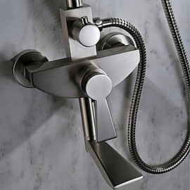 Shower Tap Contemporary Sidespray Brass Nickel Brushed