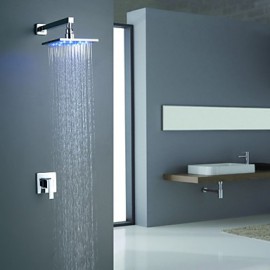 Shower Tap LED / Wall Mount with Chrome Single Handle Two Holes