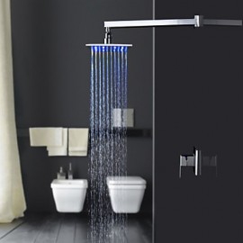 Shower Tap LED / Wall Mount with Chrome Single Handle Two Holes