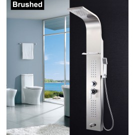 10 Inch In Wall Bathroom Rainshower Set Shower Panel Rainfall Massage System Tap with Jets Hand Shower