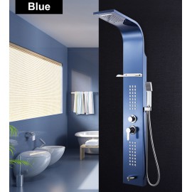 10 Inch In Wall Bathroom Rainshower Set Shower Panel Rainfall Massage System Tap with Jets Hand Shower