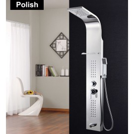 10 Inch In Wall Bathroom Rainshower Set Shower Panel Rainfall Massage System Tap with Jets Hand Shower