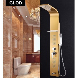 10 Inch In Wall Bathroom Rainshower Set Shower Panel Rainfall Massage System Tap with Jets Hand Shower