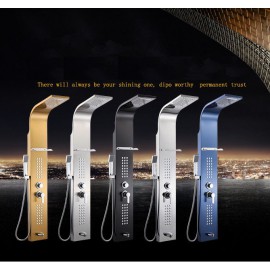 10 Inch In Wall Bathroom Rainshower Set Shower Panel Rainfall Massage System Tap with Jets Hand Shower