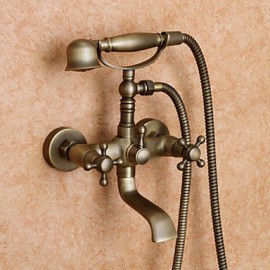 Bathtub Tap / Shower Tap - Antique - Handshower Included - Brass (Antique Brass)