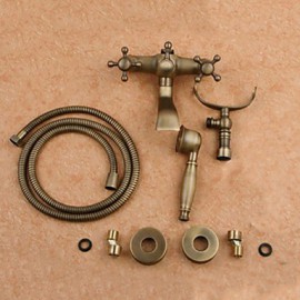 Bathtub Tap / Shower Tap - Antique - Handshower Included - Brass (Antique Brass)