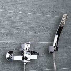 Bathtub Tap - Contemporary - Waterfall - Brass (Chrome)