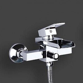 Bathtub Tap - Contemporary - Waterfall - Brass (Chrome)