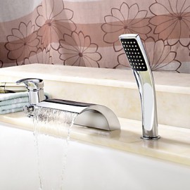 Bathtub Tap - Contemporary - Handshower Included / Waterfall Chrome)