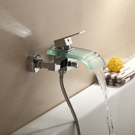 Bathtub Tap / Shower Tap - Contemporary - Waterfall - Brass (Chrome)