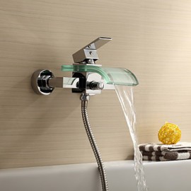 Bathtub Tap / Shower Tap - Contemporary - Waterfall - Brass (Chrome)