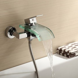 Bathtub Tap / Shower Tap - Contemporary - Waterfall - Brass (Chrome)