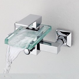 Shower Tap / Bathtub Tap - Contemporary - Waterfall - Brass (Chrome)