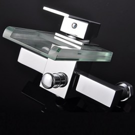 Shower Tap / Bathtub Tap - Contemporary - Waterfall - Brass (Chrome)