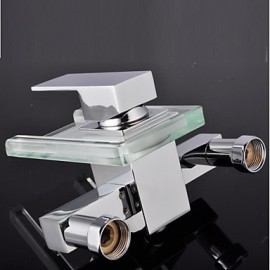 Shower Tap / Bathtub Tap - Contemporary - Waterfall - Brass (Chrome)