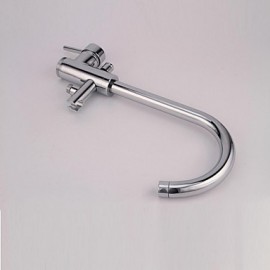 Bathtub Tap / Shower Tap - Contemporary - Floor Standing / Handshower Included - Brass (Chrome)