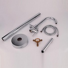 Bathtub Tap / Shower Tap - Contemporary - Floor Standing / Handshower Included - Brass (Chrome)