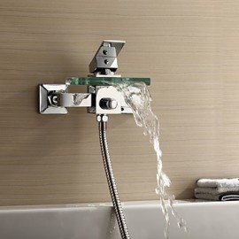 Shower Tap / Bathtub Tap - Contemporary - Waterfall - Brass (Chrome)