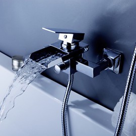 Bathtub Tap - Contemporary - Waterfall - Brass (Chrome)