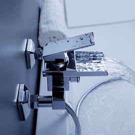 Bathtub Tap - Contemporary - Waterfall - Brass (Chrome)
