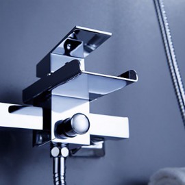 Bathtub Tap - Contemporary - Waterfall - Brass (Chrome)