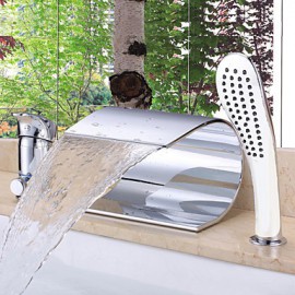 Bathtub Tap - Contemporary - Waterfall - Brass (Chrome)
