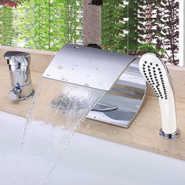 Bathtub Tap - Contemporary - Waterfall - Brass (Chrome)