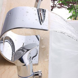 Bathtub Tap - Contemporary - Waterfall - Brass (Chrome)