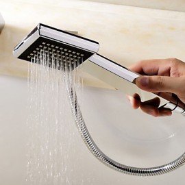 Bathtub Tap - Contemporary - Handshower Included / Waterfall - Stainless Steel (Chrome)