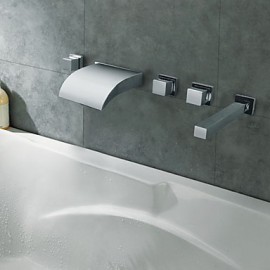 Bathtub Tap - Contemporary - LED / Waterfall - Brass (Chrome)