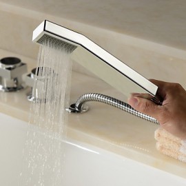Bathtub Tap - Contemporary - Waterfall / Handshower Included - Brass (Chrome)