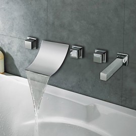 Bathtub Tap - Contemporary - Waterfall - Brass (Chrome)