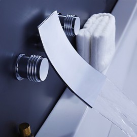 Bathtub Tap - Contemporary - Waterfall - Brass (Chrome)