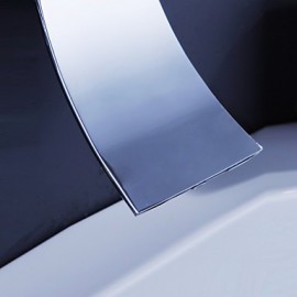 Bathtub Tap - Contemporary - Waterfall - Brass (Chrome)