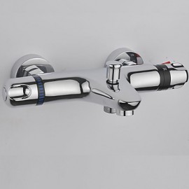 Bathtub Tap - Contemporary - Thermostatic - Brass (Chrome)