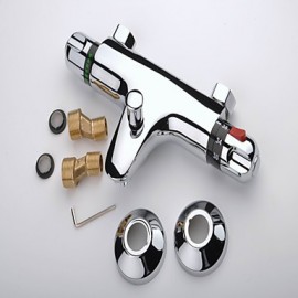 Bathtub Tap - Contemporary - Thermostatic - Brass (Chrome)