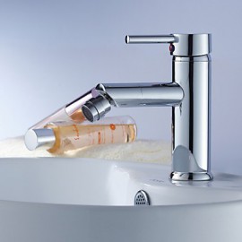 Modern Brass Bidet Tap - Chrome Finish