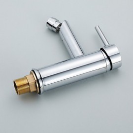 Modern Brass Bidet Tap - Chrome Finish